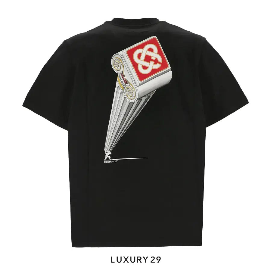 Casablanca Leaning Column T-Shirt Black CASABLANCA