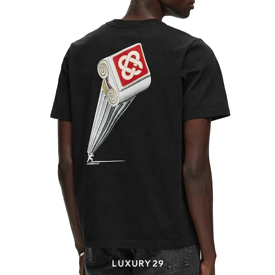 Casablanca Leaning Column T-Shirt Black CASABLANCA