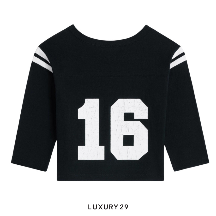 Celine Paris Boxy T-Shirt In Cotton Jersey Black White CELINE