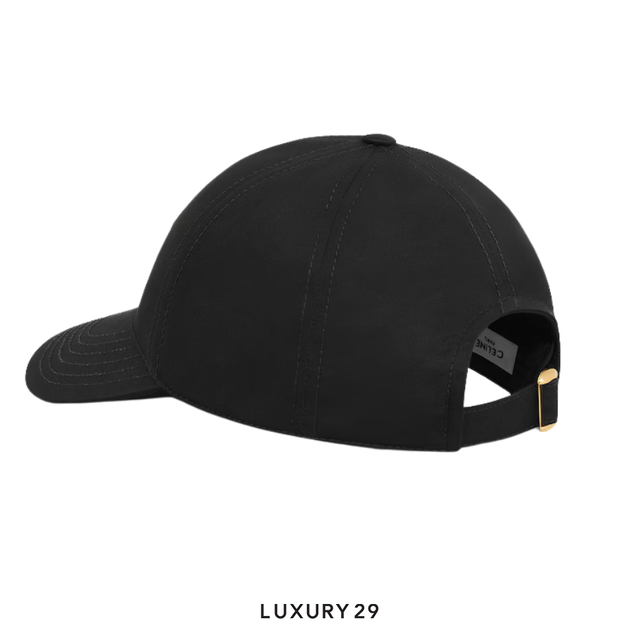Celine Triumph Cotton Baseball Cap Black CELINE