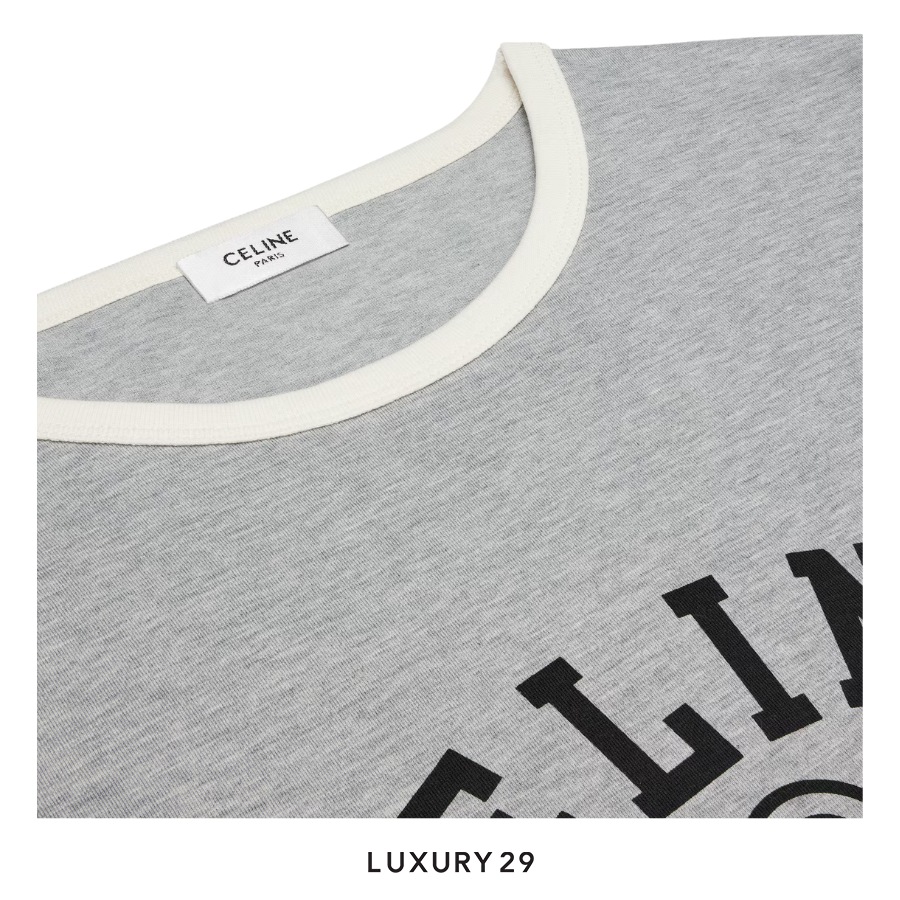 Celine anchor 70s t-shirt in cotton jersey Grey CELINE