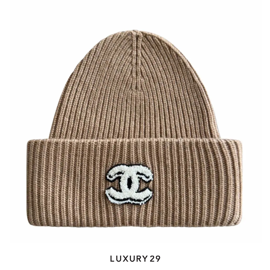 Chanel Bere Beanie Beige CHANEL