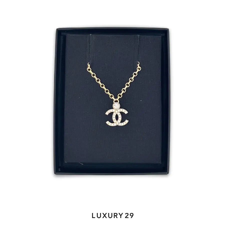 Chanel Logo Necklace Silver CHANEL Luxury29