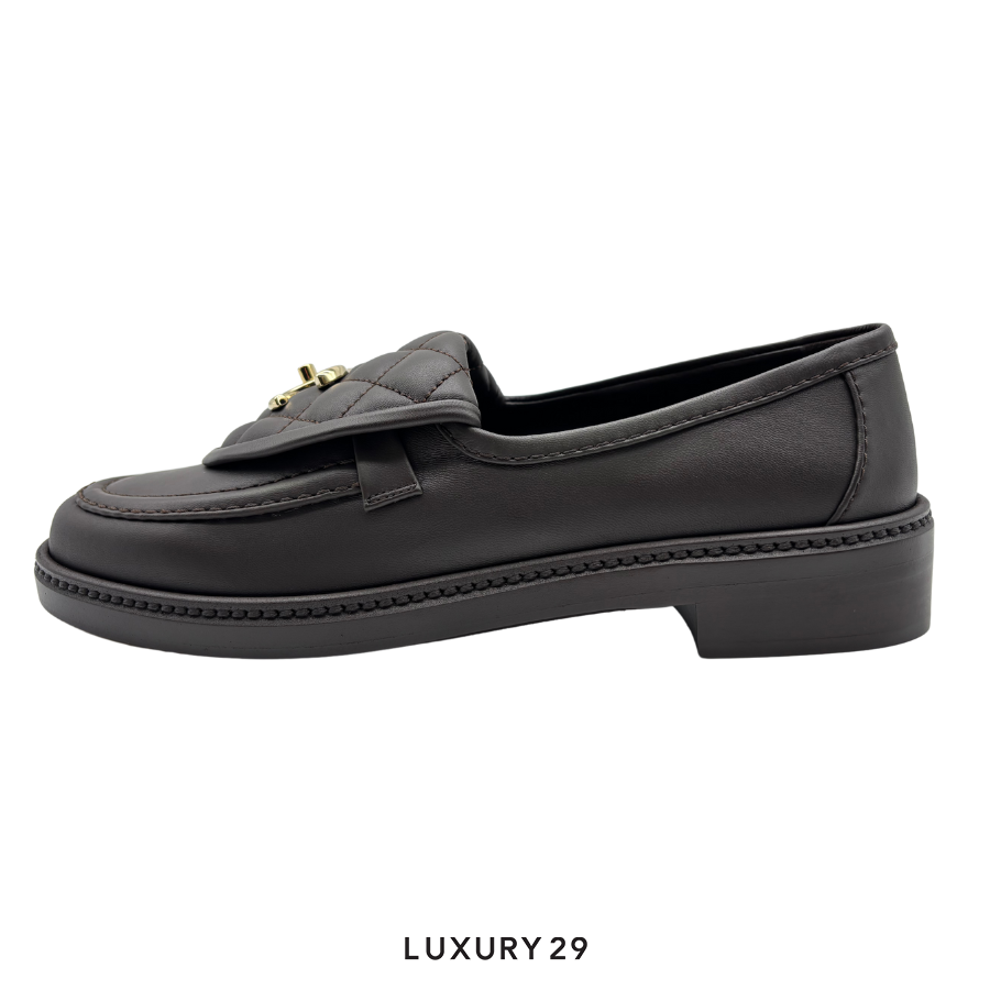 Chanel Moccasins Brown CHANEL