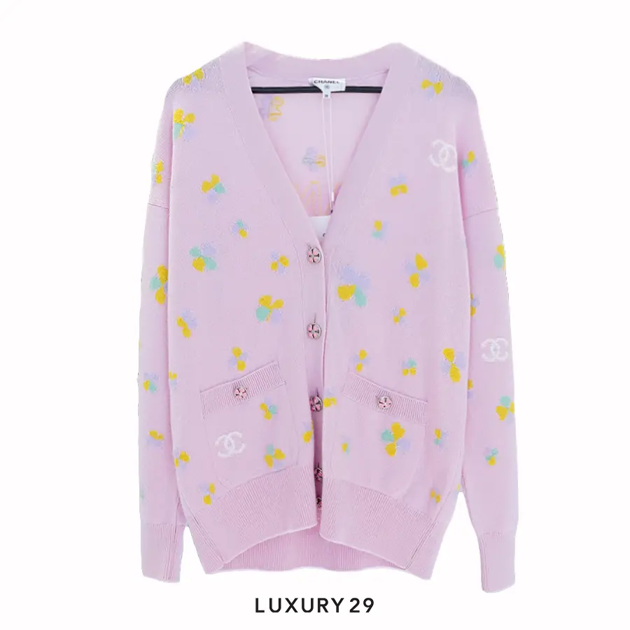 Chanel CARDIGAN Cashmere Pink CHANEL Luxury29