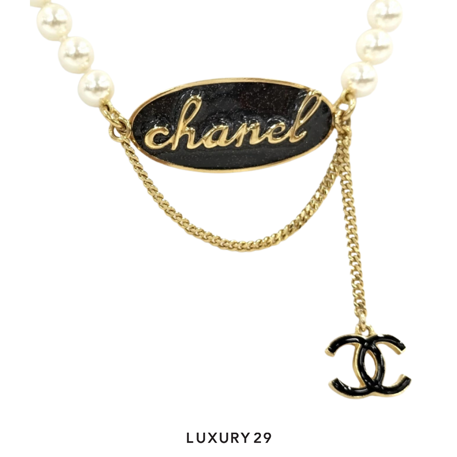 Chanel CC logo choker Gold CHANEL