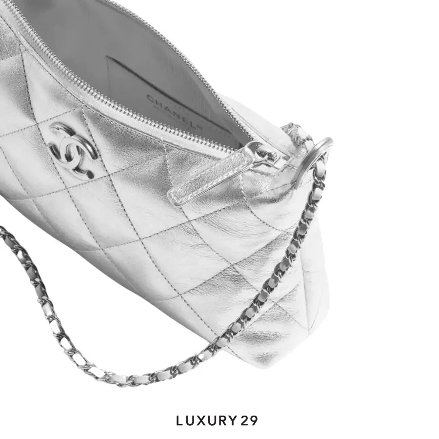 Chanel Hobo Handbag In Metallic Calfskin CHANEL Luxury29