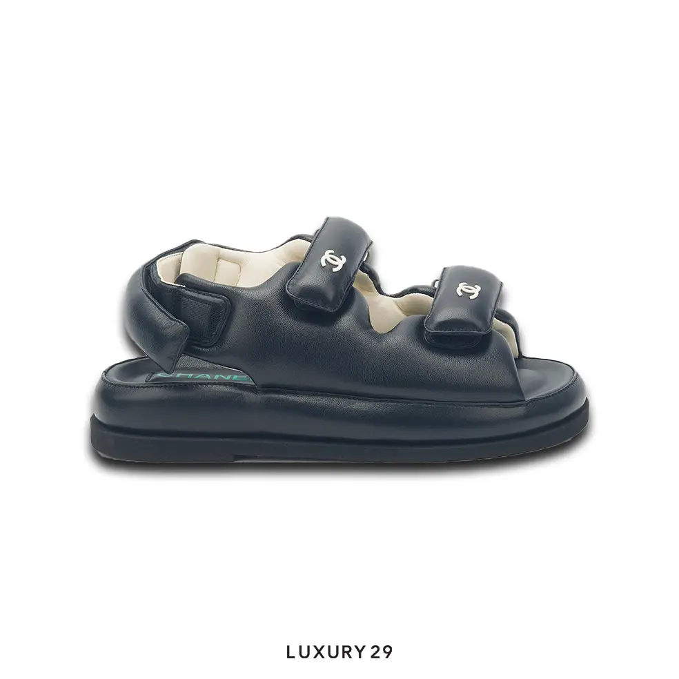 Chanel Lambskin Puffer Dad Sandals