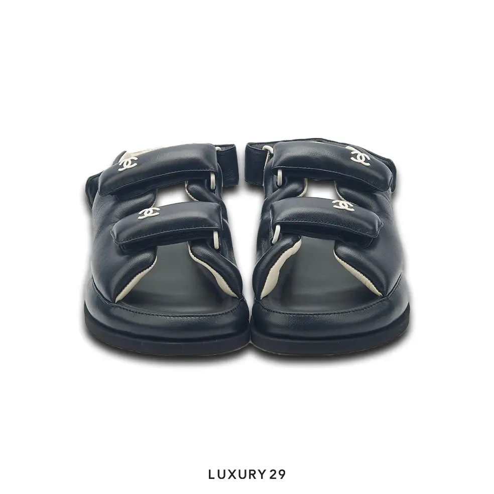 Chanel Lambskin Puffer Dad Sandals CHANEL