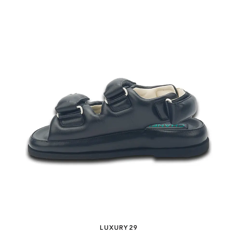 Chanel Lambskin Puffer Dad Sandals CHANEL