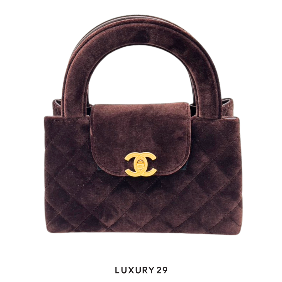 Chanel Mini Shopping Bag Red Velvet CHANEL