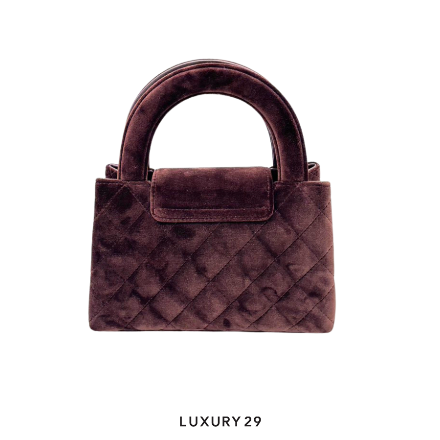 Chanel Mini Shopping Bag Red Velvet CHANEL