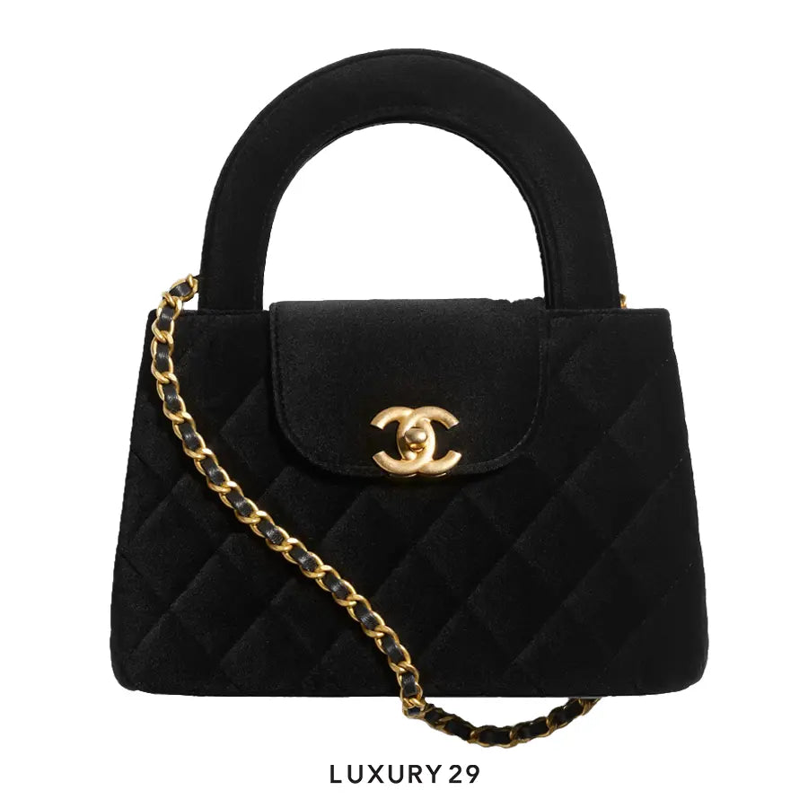 Chanel Mini Shopping Bag Velvet & Gold Metal CHANEL