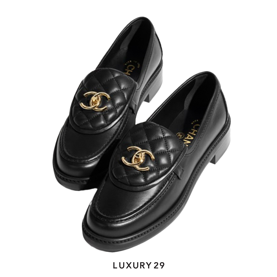 Chanel Moccasins Black CHANEL