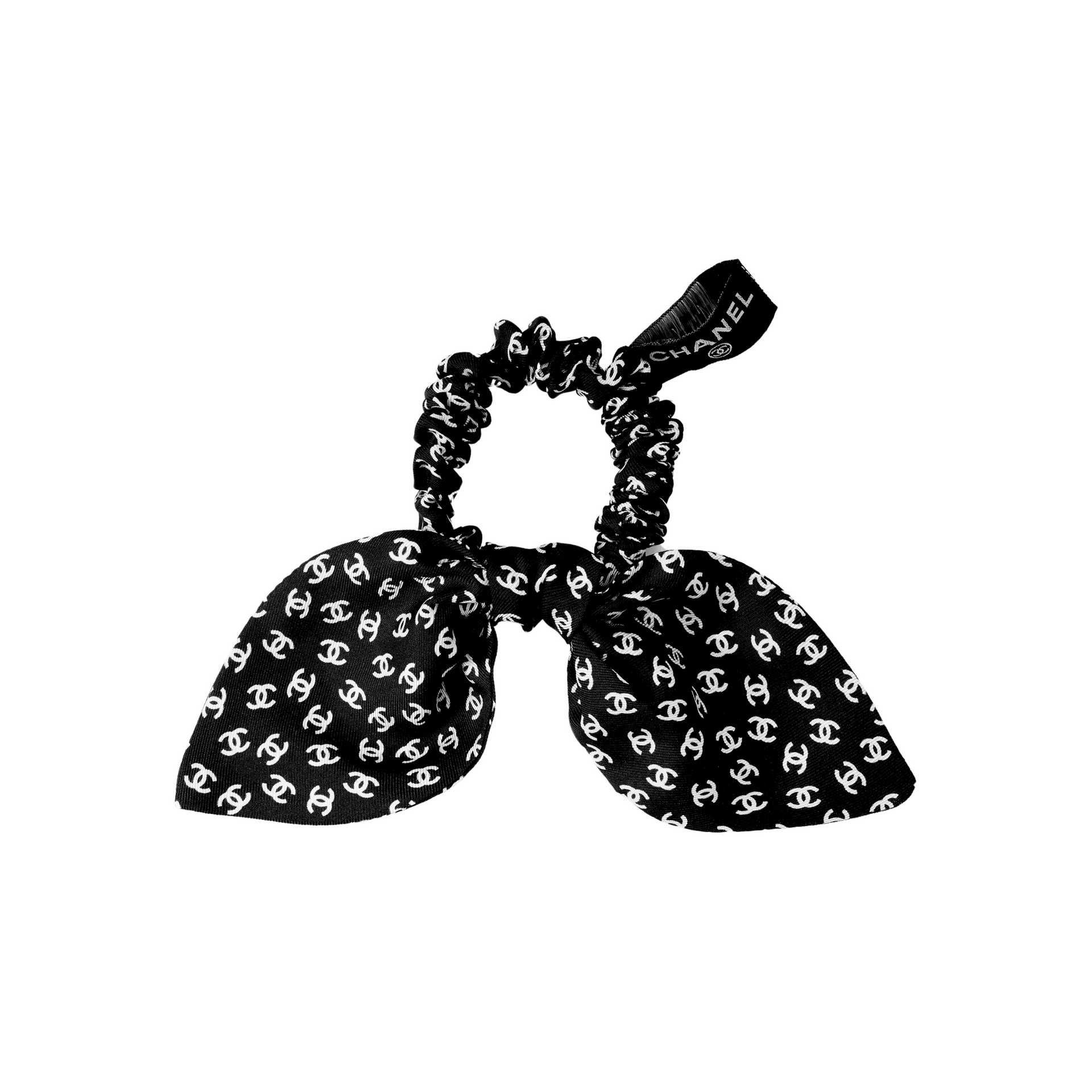 Chanel Silk Hair Tie Women's Black CHANEL
