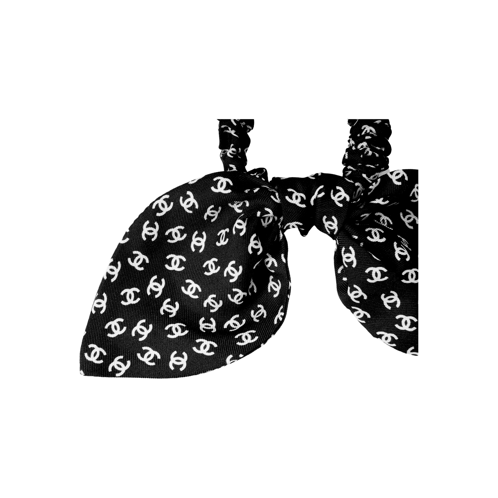 Chanel Silk Hair Tie Women's Black CHANEL
