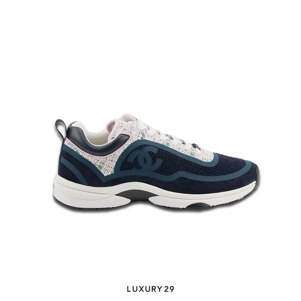 Chanel Sneakers Navy and Pink