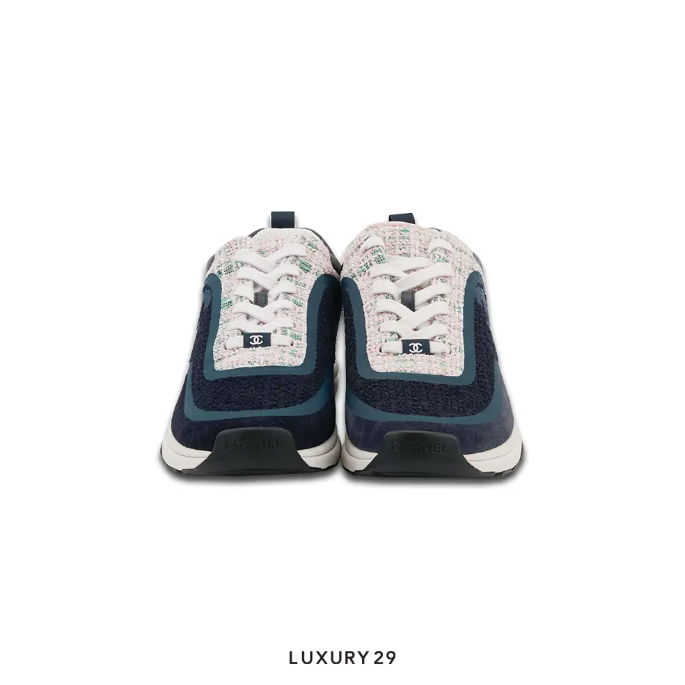 Chanel Sneakers Navy and Pink CHANEL