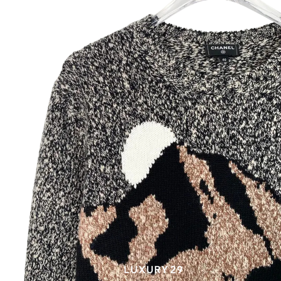 Chanel Snow Series Color-Blocked Sweater-dmc CHANEL