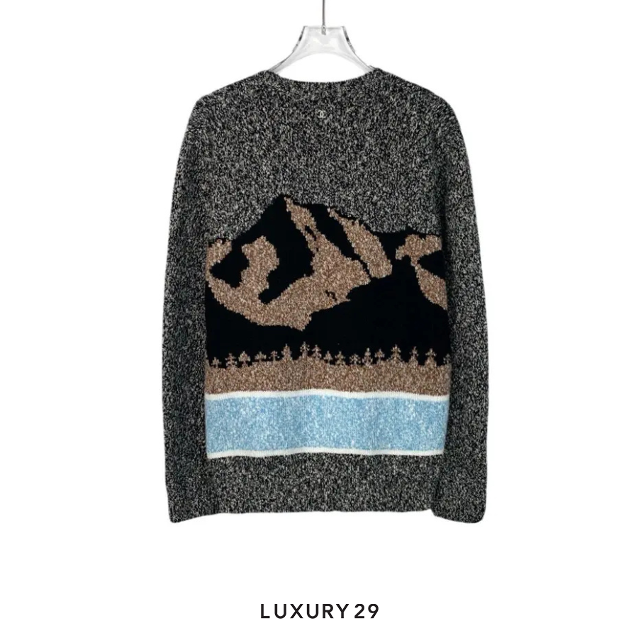 Chanel Snow Series Color-Blocked Sweater-dmc CHANEL