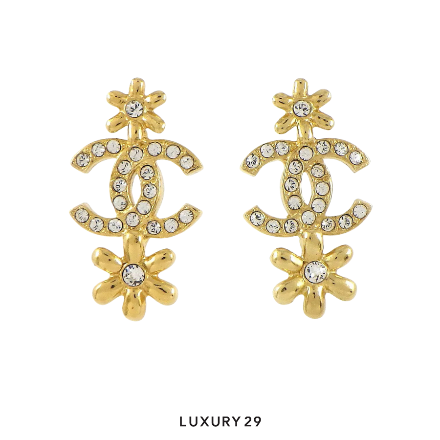 Chanel Snowflake CC Logo Earrings CHANEL