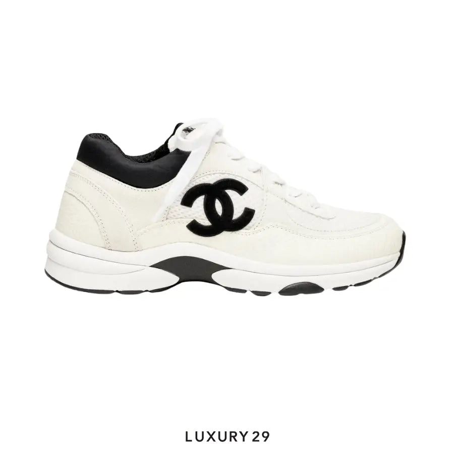 Chanel Sports Shoes Mesh fabric suede calfskin and textured calfskin White and black CHANEL Luxury29