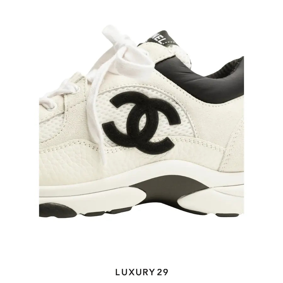 Chanel Sports Shoes Mesh fabric suede calfskin and textured calfskin White and black CHANEL Luxury29