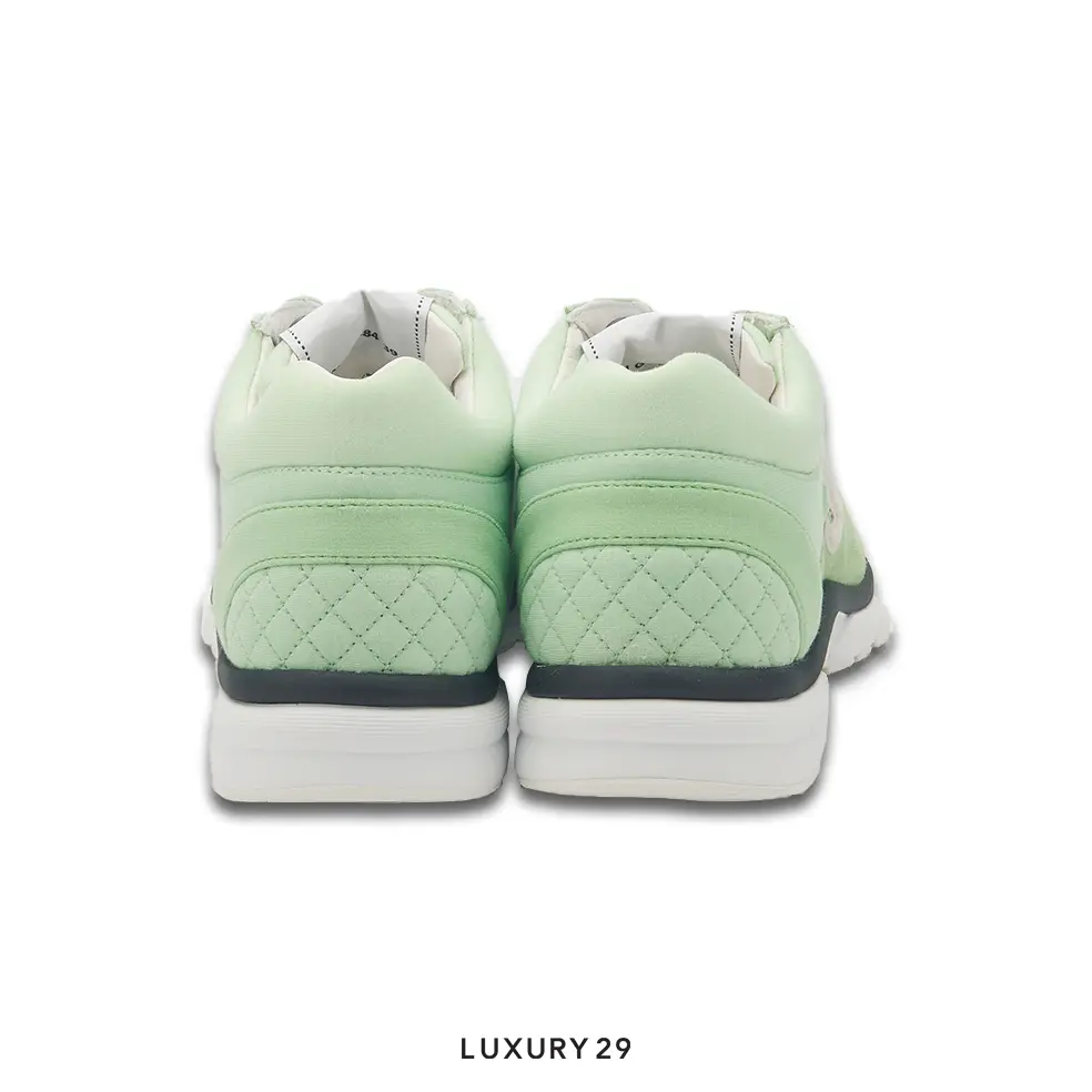 Chanel Trainers Fabric & Suede Calfskin Green CHANEL