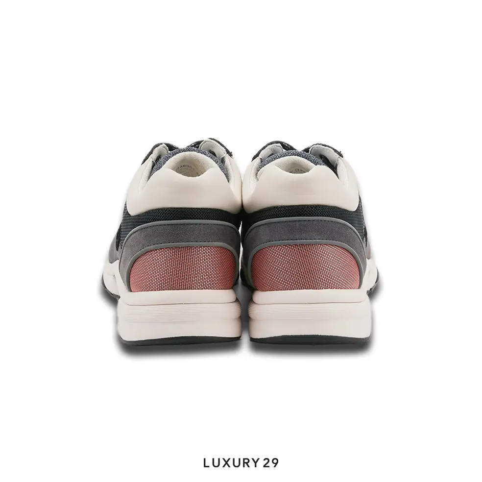 Chanel Trainers Fabric & Suede Calfskin Grey Pink CHANEL