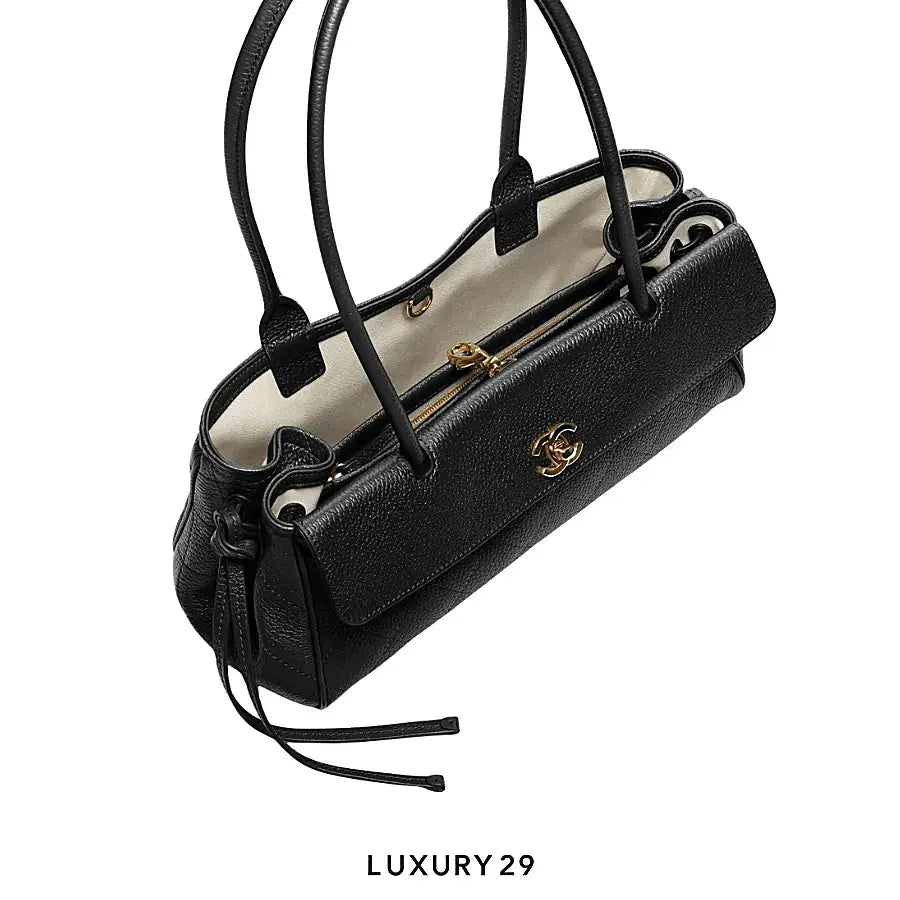 Chanel small shopping tote bag Black 
Grained calfskin leather, gold-colored metal