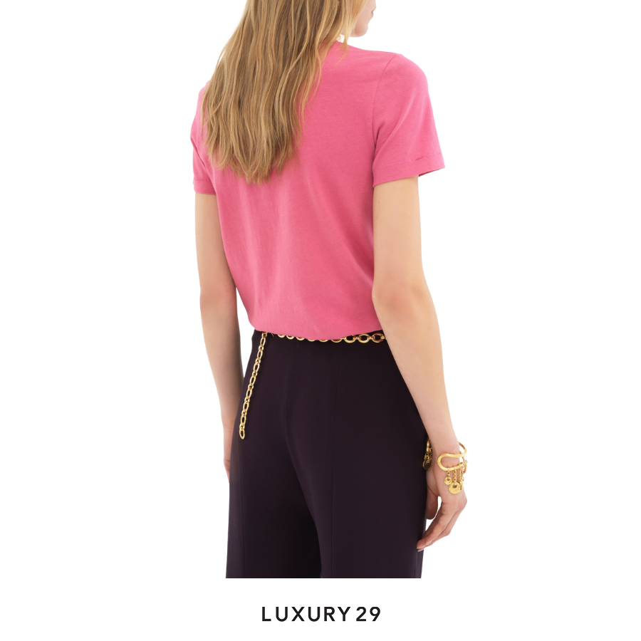 Chloe Baby fit logo T-shirt in cotton jersey Sweet Pink CHLOE