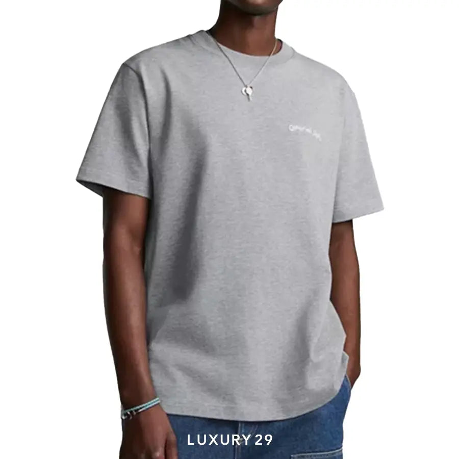 Dior Tag T-shirt, Relaxed Fit Gray Cotton Jersey DIOR
