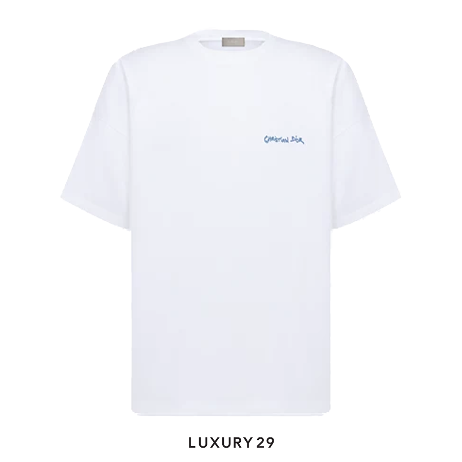 Dior Relaxed-Fit T-Shirt White Slub Cotton Jersey DIOR