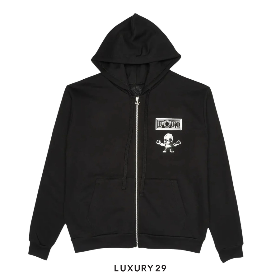 Chrome Hearts Foti Tic Tac Toe zip-up hoodie CHROME HEARTS