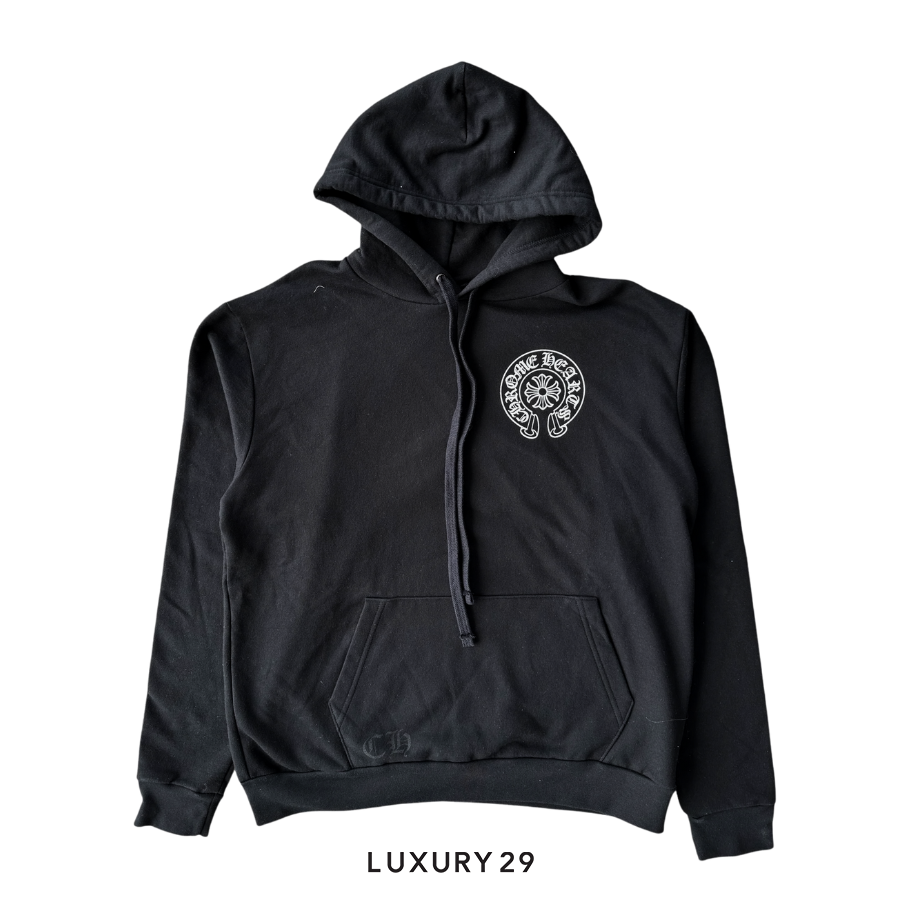 Chrome Hearts Hong Kong Horse Shoe Logo Hoodie Black CHROME HEARTS
