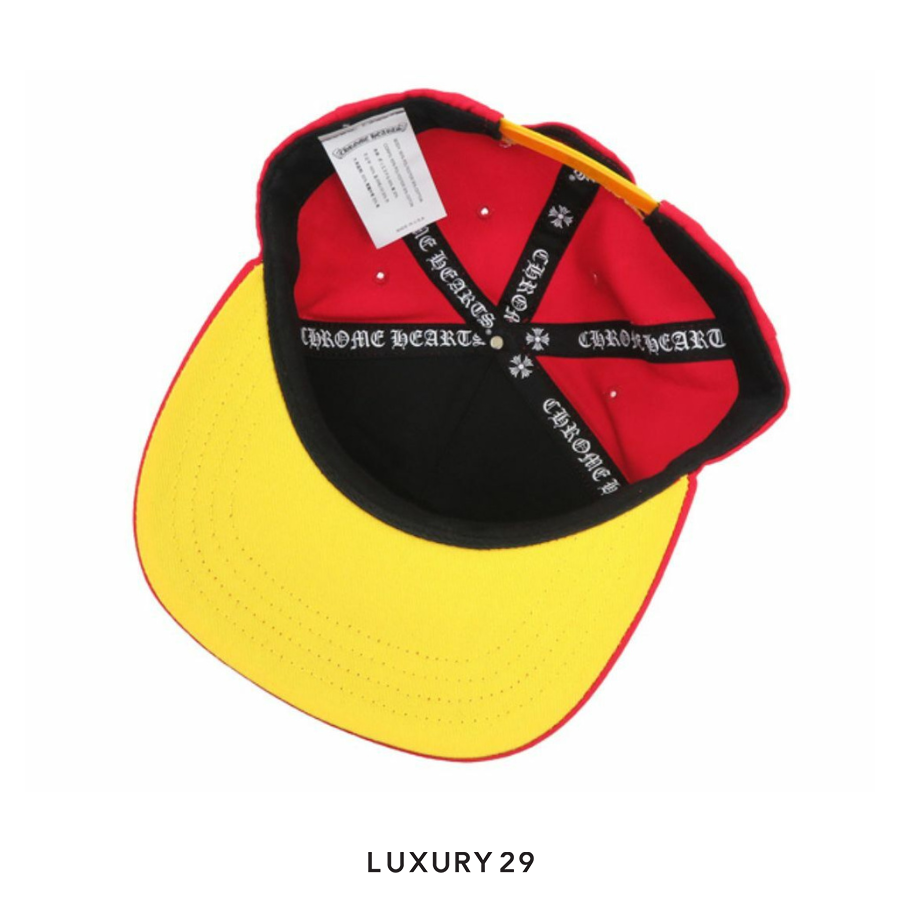 Chrome Hearts CH Silver Button Hat Red/Yellow CHROME HEARTS
