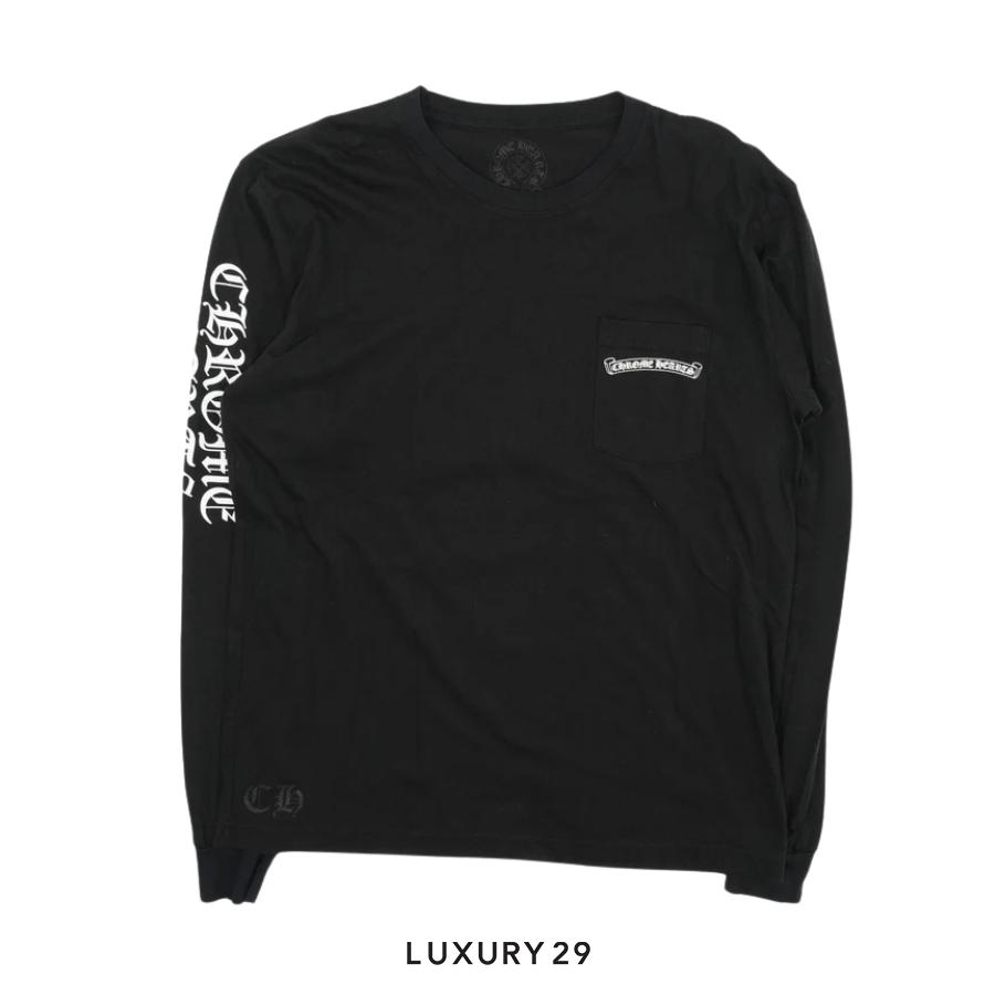 Chrome Hearts Cemetery Cross Long Sleeve Pocket T-Shirt Black CHROME HEARTS