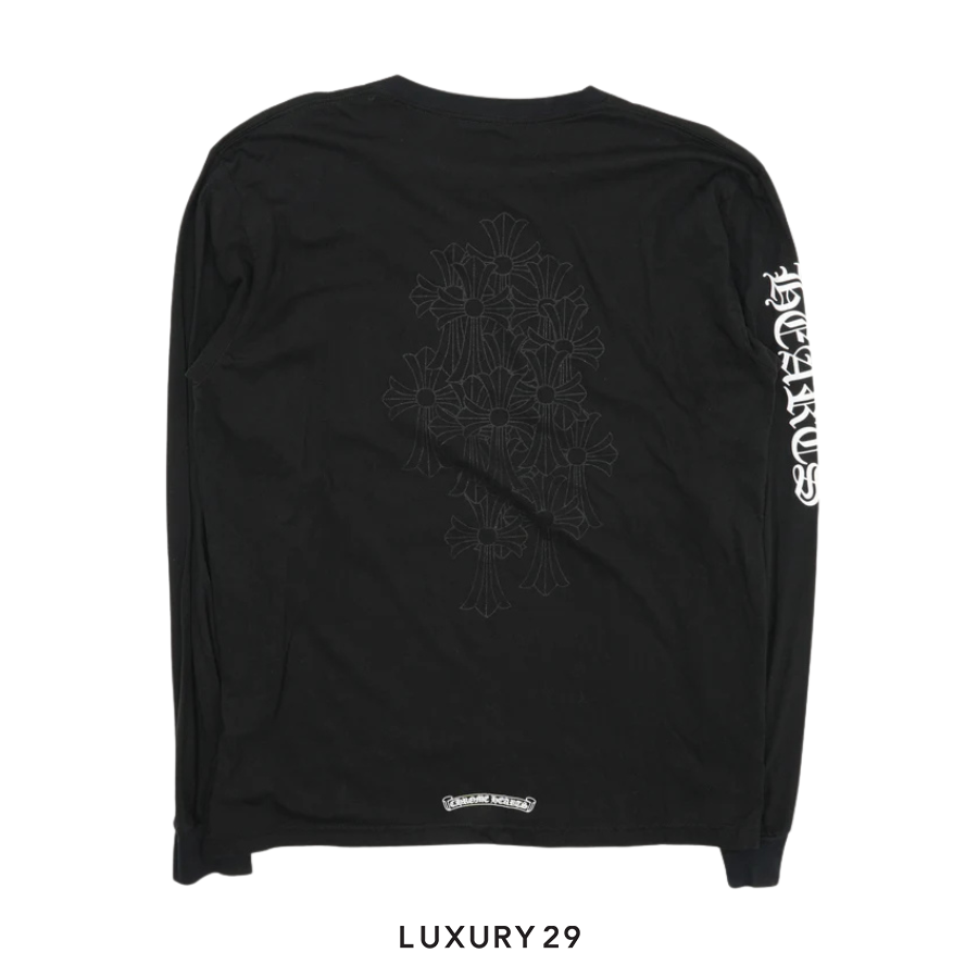 Chrome Hearts Cemetery Cross Long Sleeve Pocket T-Shirt Black CHROME HEARTS