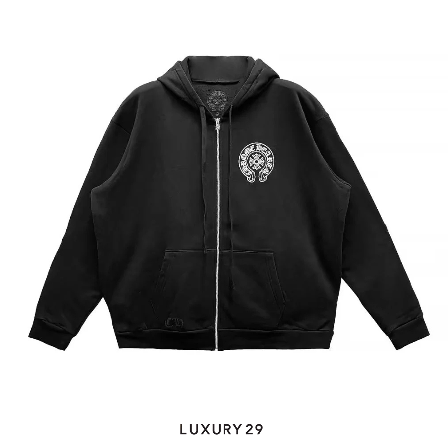 Chrome Hearts Chengdu Exclusive Horseshoe Zip Up Hoodie Black CHROME HEARTS Luxury29