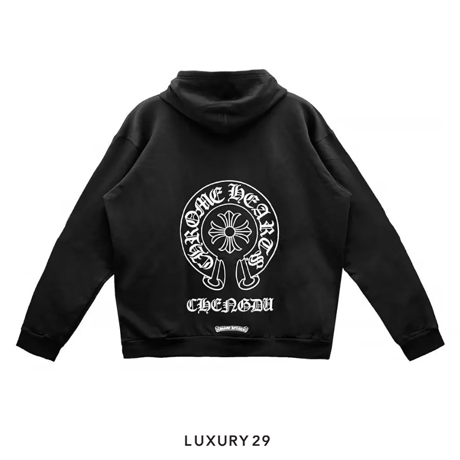 Chrome Hearts Chengdu Exclusive Horseshoe Zip Up Hoodie Black CHROME HEARTS Luxury29