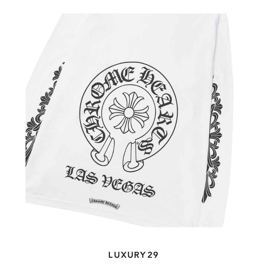 Chrome Hearts Chrome Hearts Las Vegas Exclusive Long-Sleeve T-Shirt White/Black CHROME HEARTS