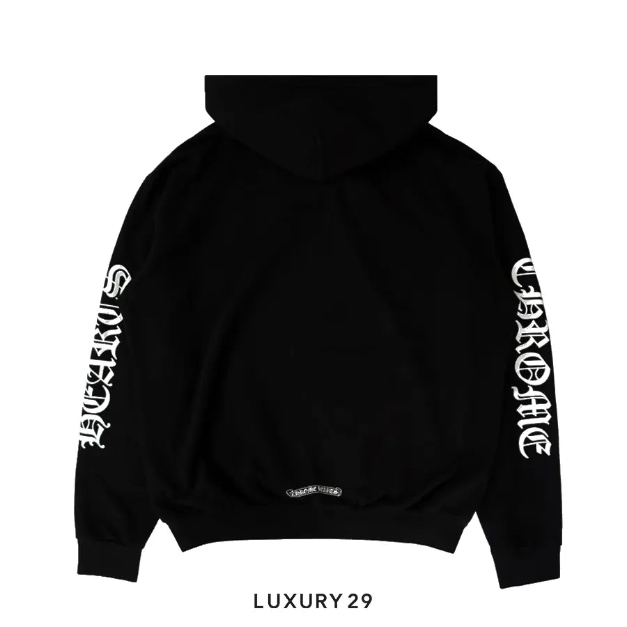 Chrome Hearts Eye Chart Logo Thermal Zip Up Hoodie Black/White CHROME HEARTS