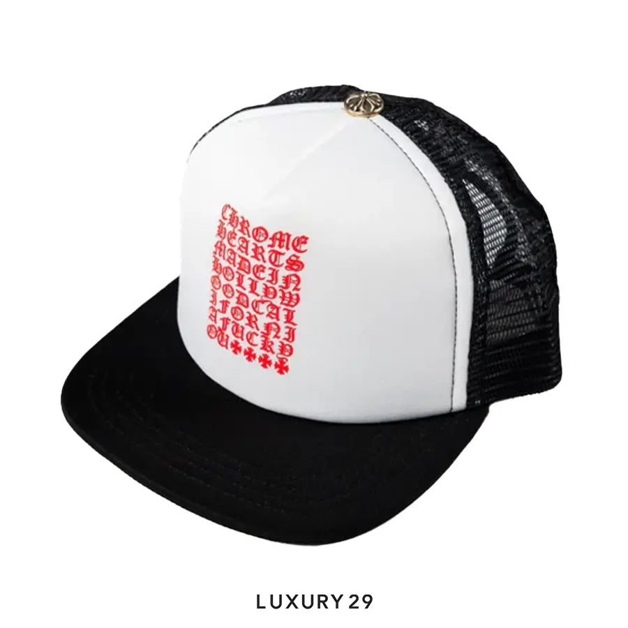 Chrome Hearts Eye Chart Trucker Hat "Black" GALLERY DEPT.