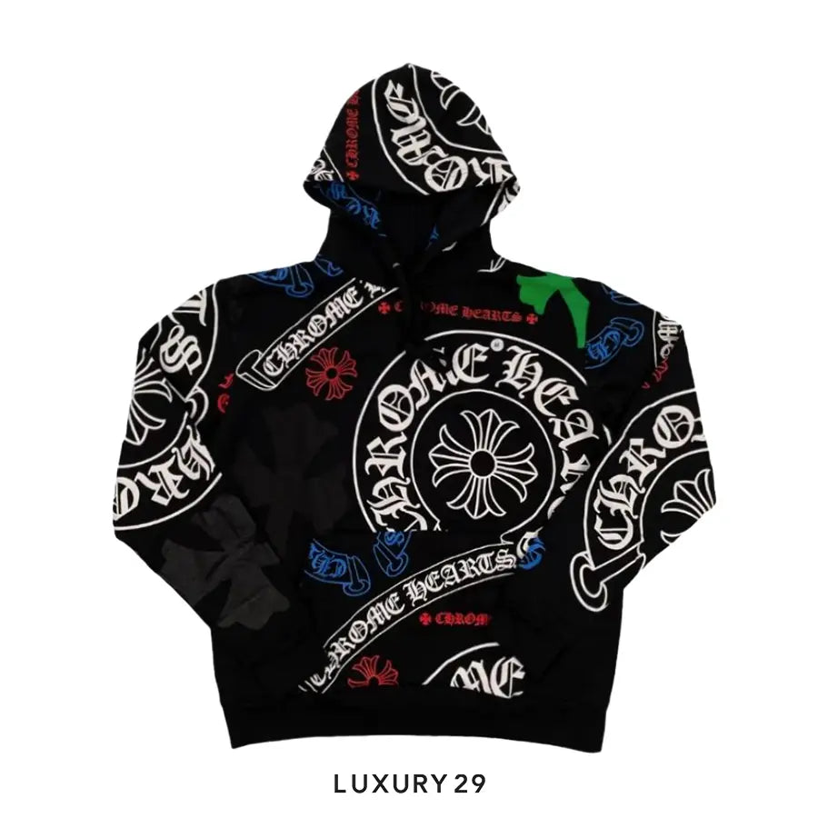 Chrome Hearts Leans Into its Iconic Motifs With its Stencil Hoodie Black
