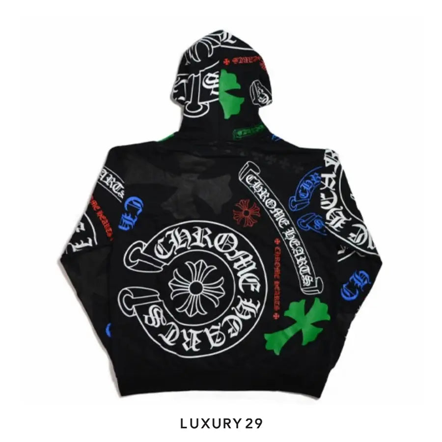 Chrome Hearts Leans Into its Iconic Motifs With its Stencil Hoodie Black CHROME HEARTS