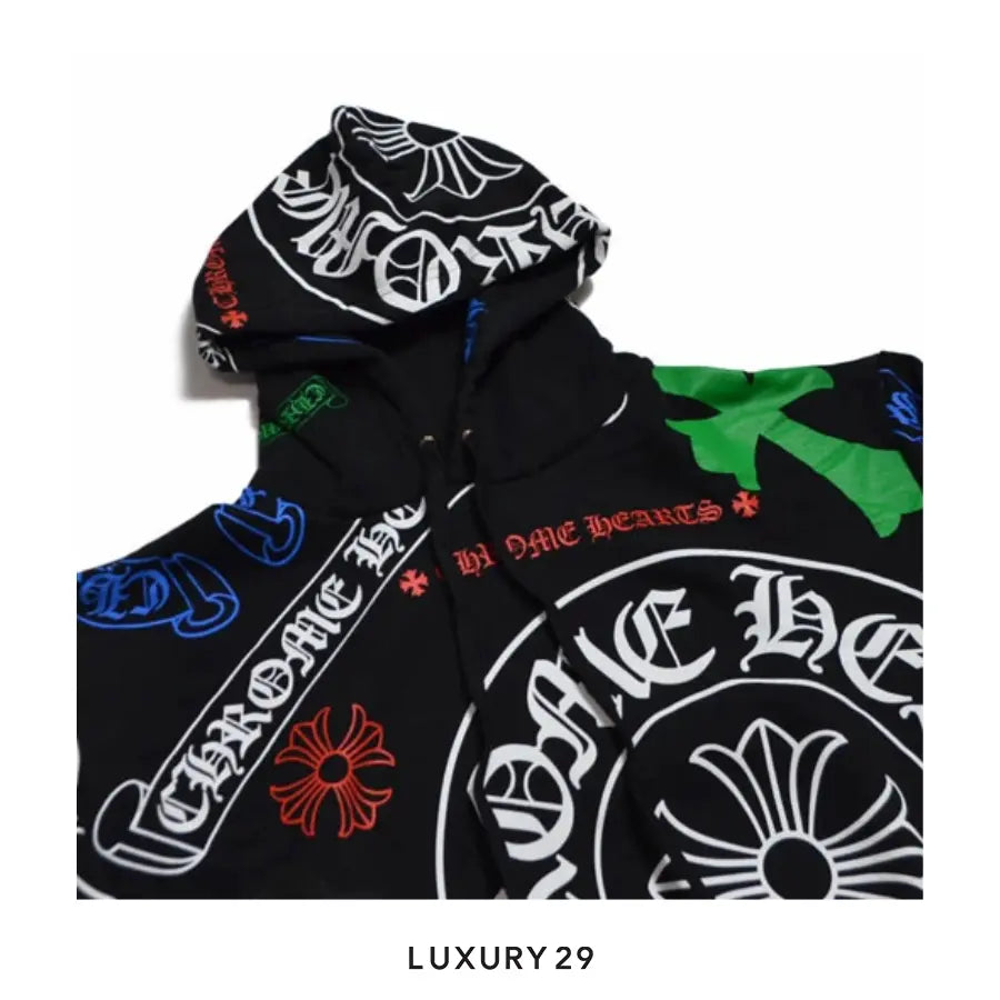 Chrome Hearts Leans Into its Iconic Motifs With its Stencil Hoodie Black CHROME HEARTS