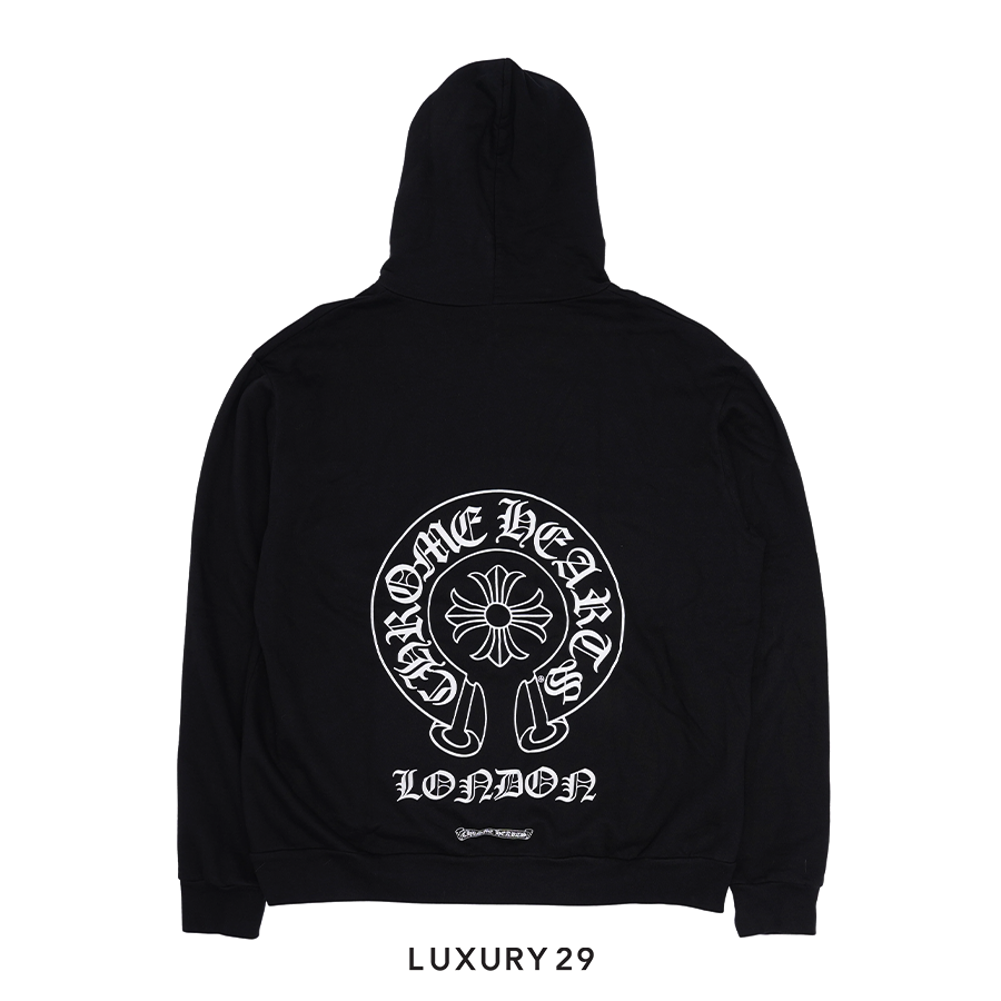 Chrome Hearts London Horseshoe Logo Hoodie Black CHROME HEARTS
