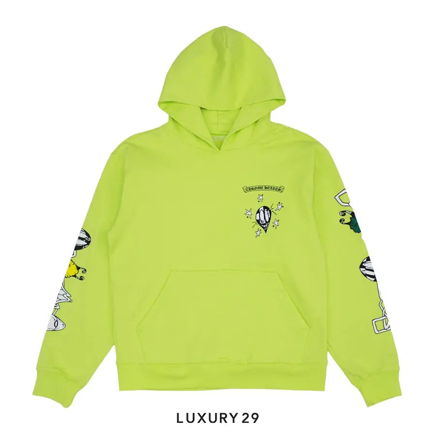 Chrome Hearts Matty Boy Link Hoodie Lime Green