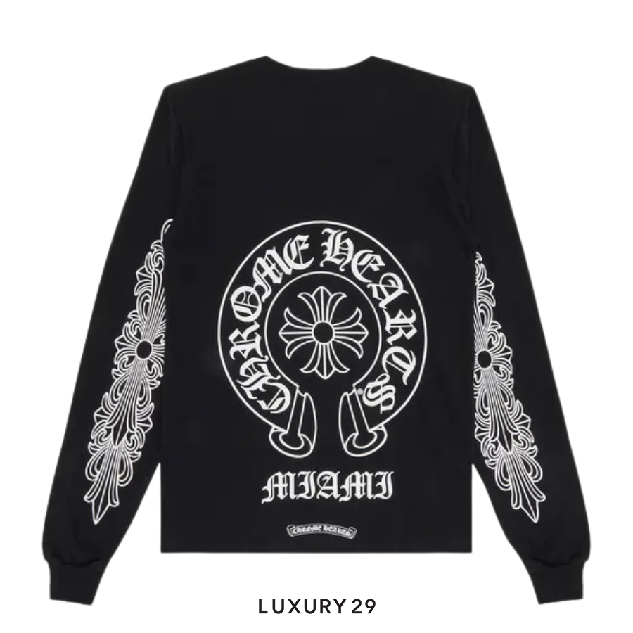 Chrome Hearts Miami Exclusive Long-Sleeve T-Shirt Black/White CHROME HEARTS