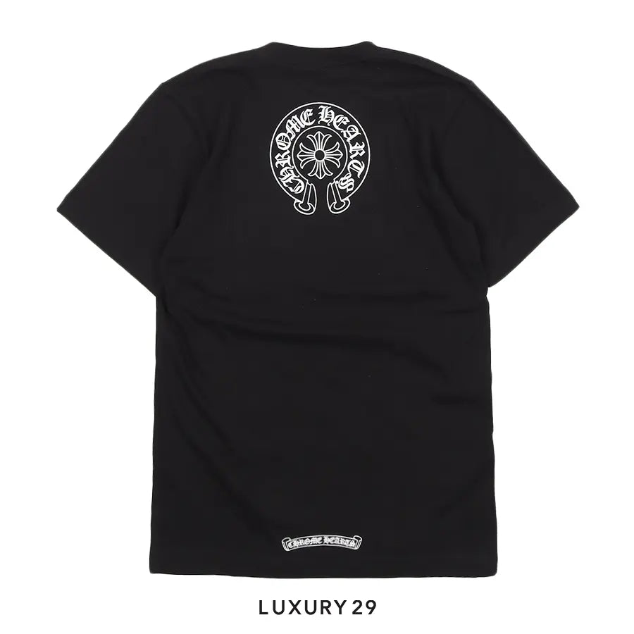 Chrome Hearts Neck Logo Horse Shoe T-Shirt Black/White CHROME HEARTS